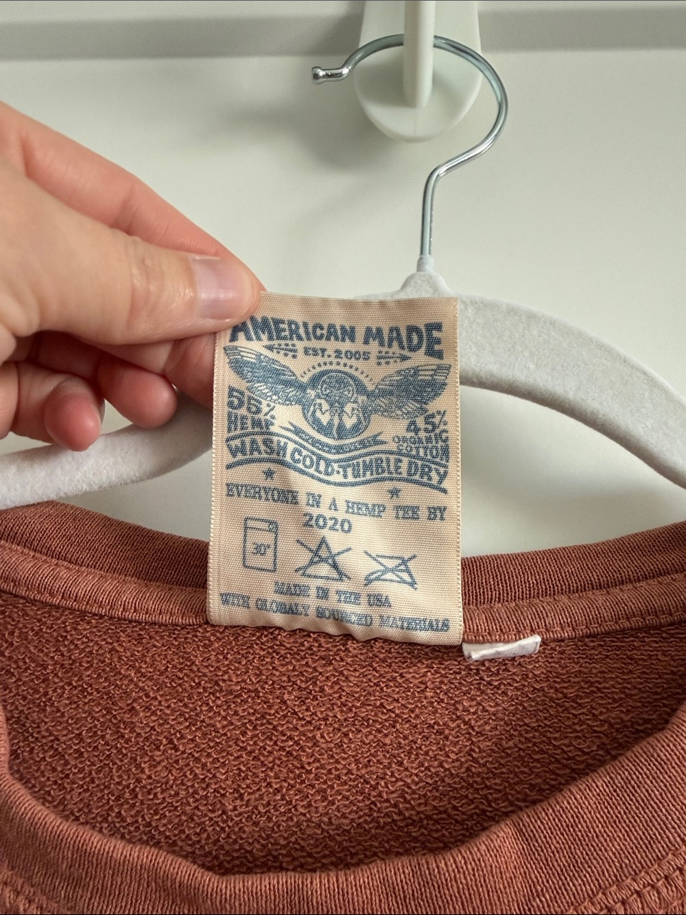 Jungmaven Women's Crewneck Sweater - Rust - Picture 8 of 9